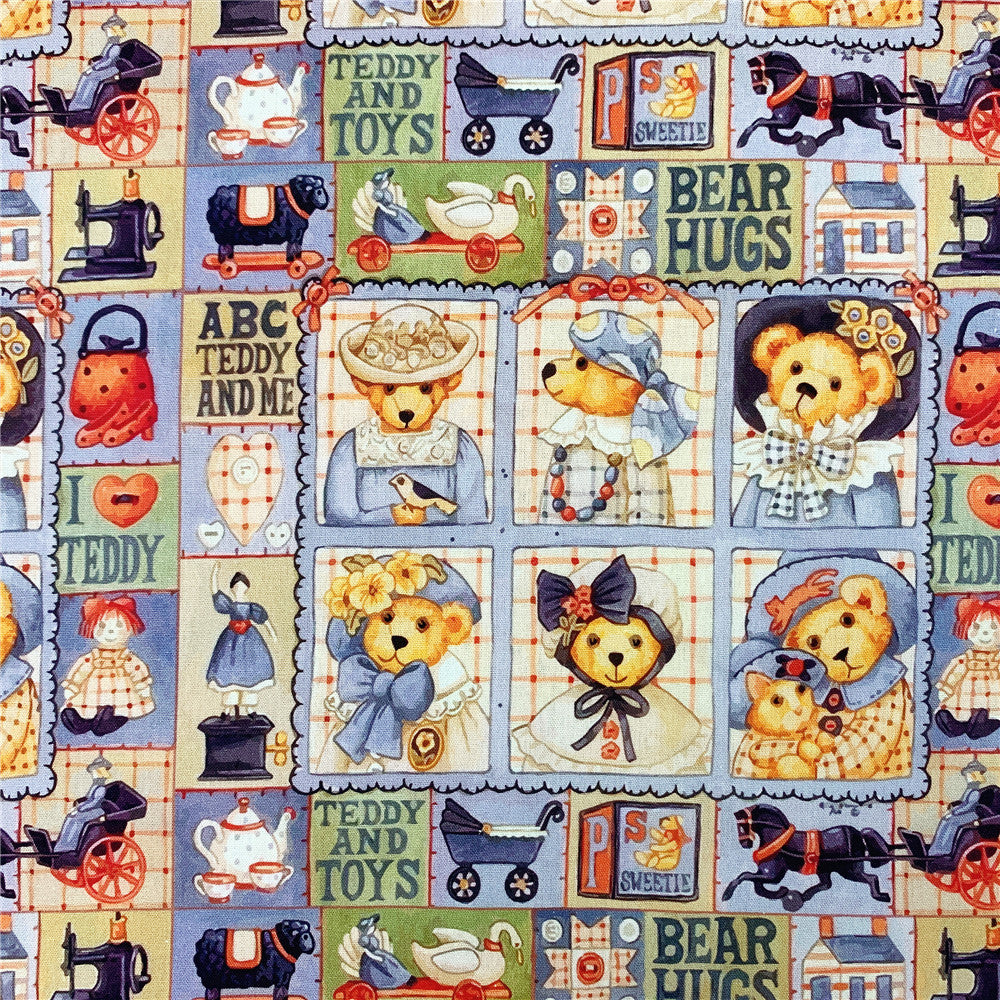 Teddy bear Plain cotton fabric for Sewing Quilting Accessories DIY Patchwork Material