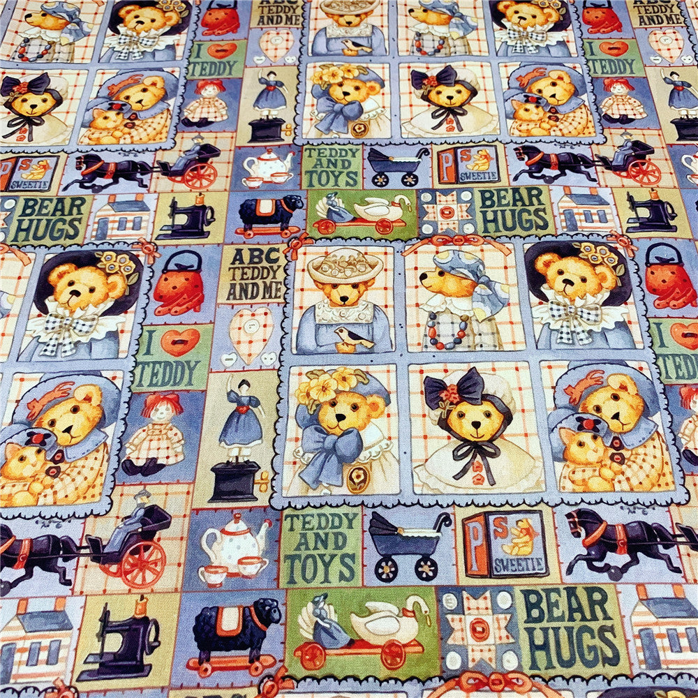 Teddy bear Plain cotton fabric for Sewing Quilting Accessories DIY Patchwork Material