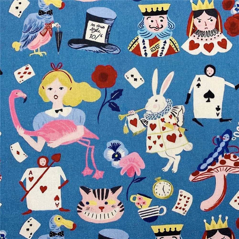Cartoon Poker Alice 100% Cotton Fabric Material Patchwork Sewing Fabrics Quilt Needlework DIY Material