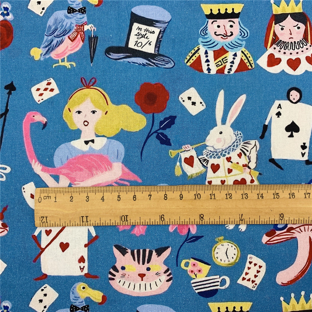 Cartoon Poker Alice 100% Cotton Fabric Material Patchwork Sewing Fabrics Quilt Needlework DIY Material
