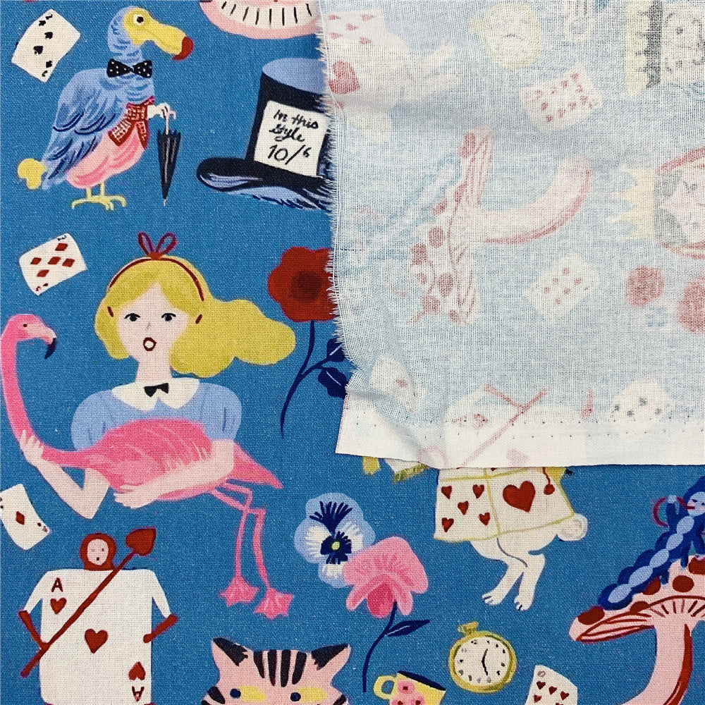 Cartoon Poker Alice 100% Cotton Fabric Material Patchwork Sewing Fabrics Quilt Needlework DIY Material