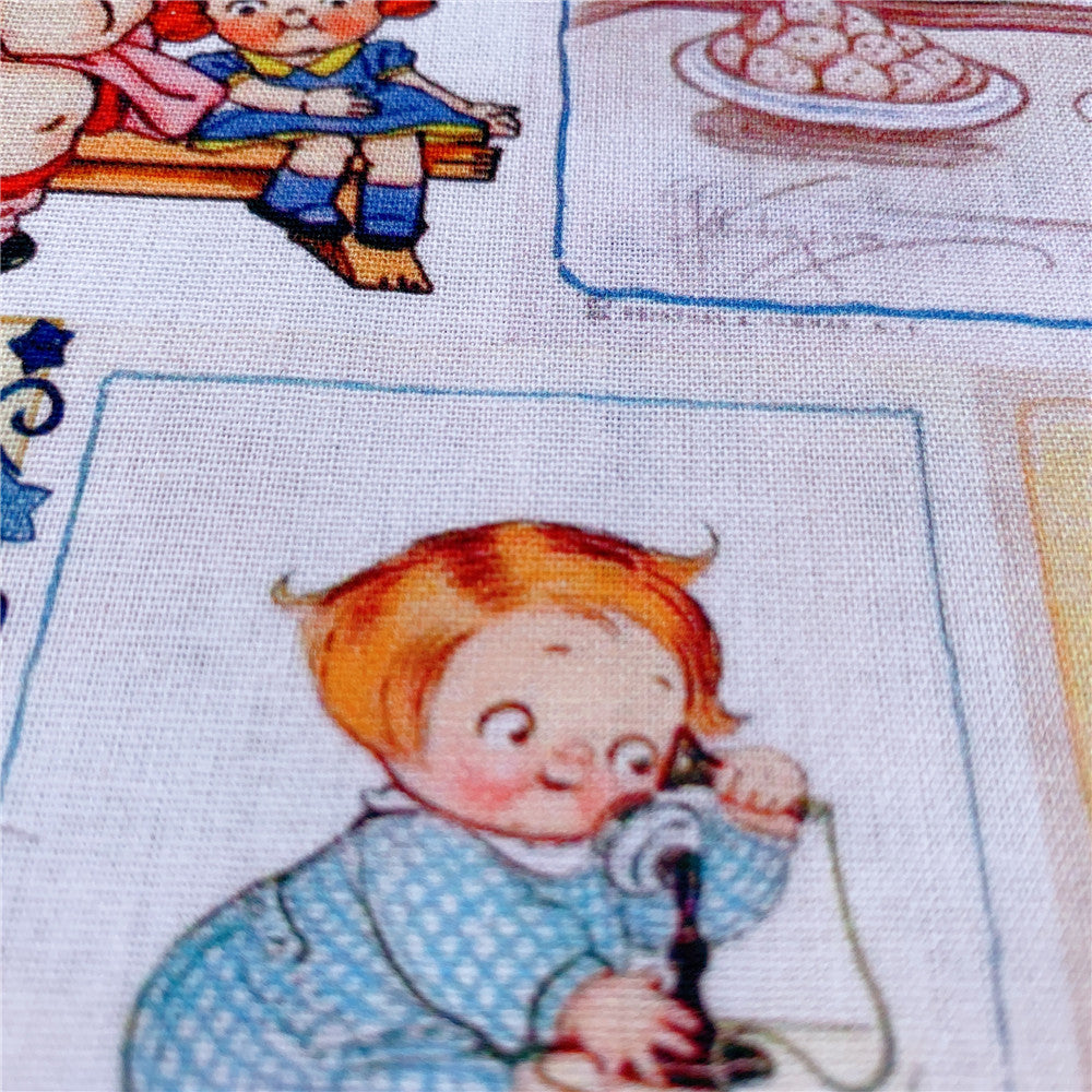 Vintage Tomato Doll Cute Girl Cotton Fabric Sewing Quilting DIY Needlework Material