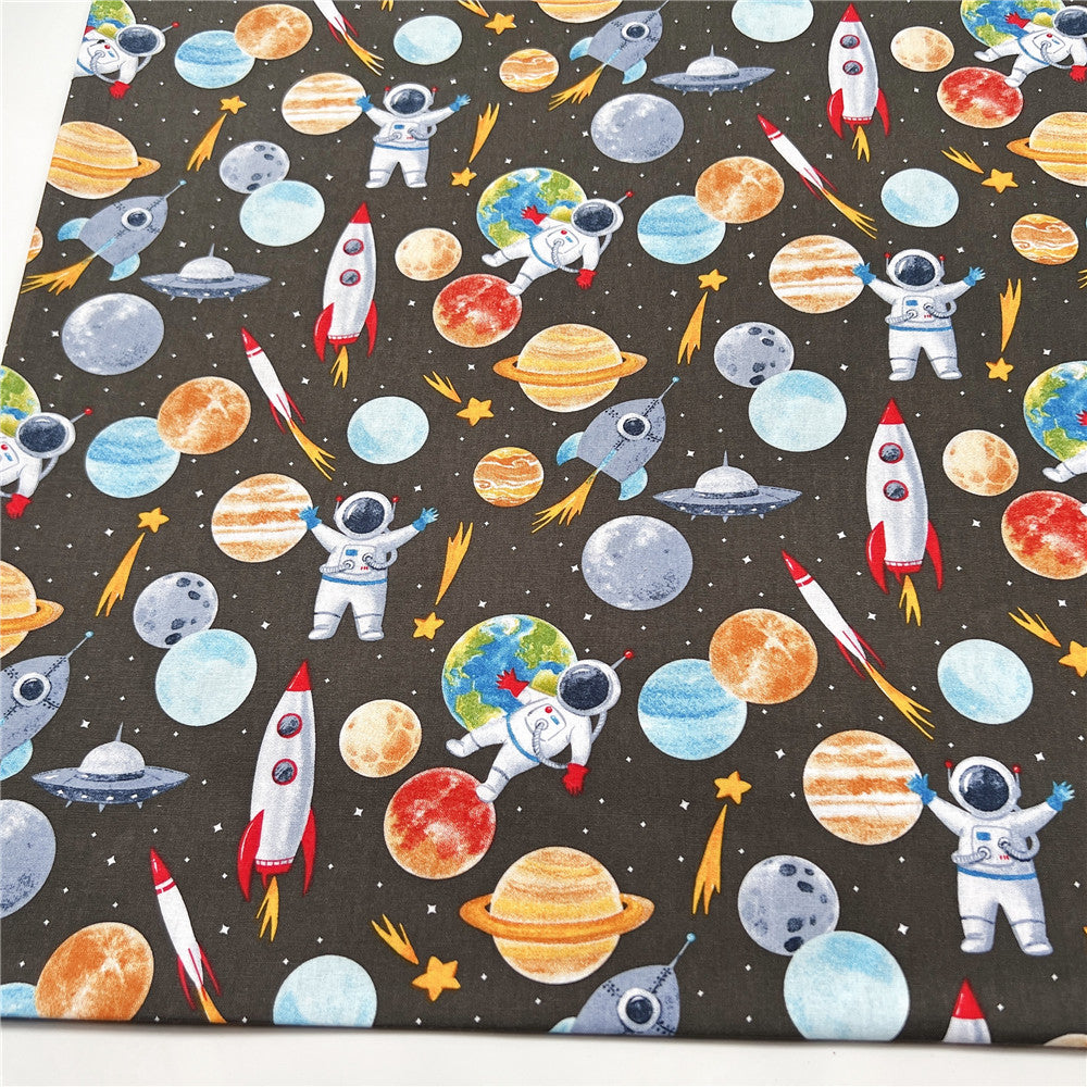 Star earth astronaut 100% cotton fabric ,Patchwork Cloth,DIY Sewing Quilting Materiai