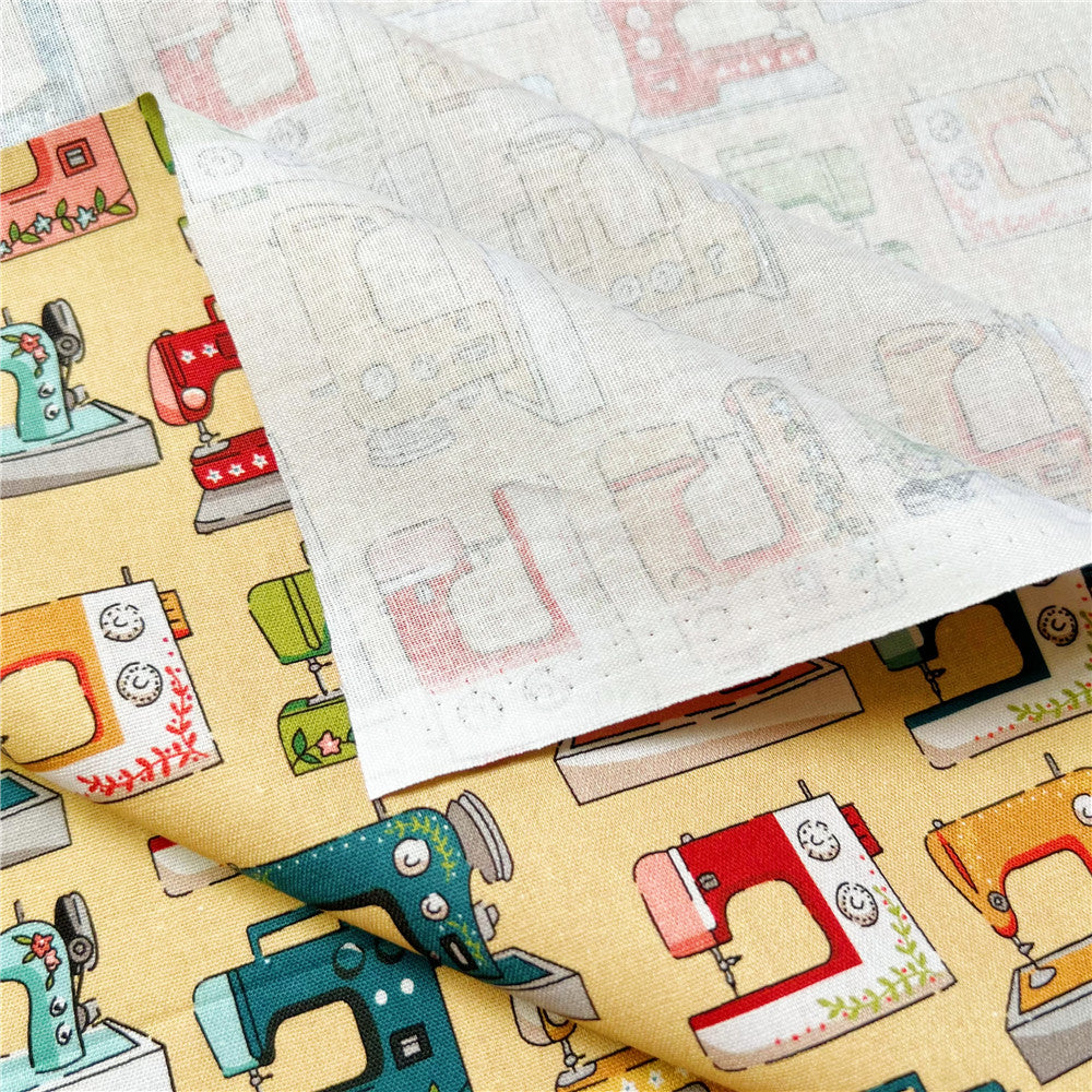 Yellow cute tailor cotton fabric for Sewing Quilting Accessories DIY Tablecloth decoration Pillowcase Material