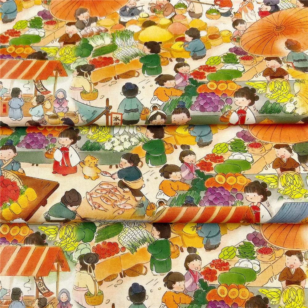 Lovely Ancient market Cotton Fabric Sewing Quilting Cloth star pattern Patchwork Needlework Handmade DIY Material