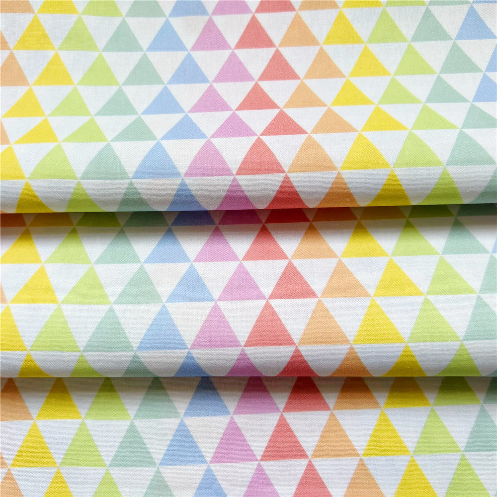 Rainbow Wave Dot Stripe Wave Geometry Cotton Plain Fabric Shirt Dress Handmade Baby Clothing Bag Needlework Patchwork Material