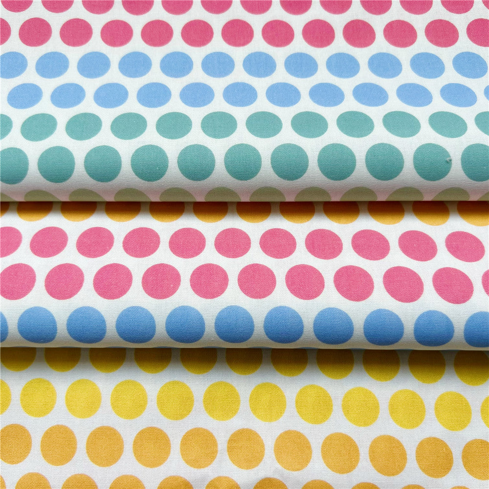 Rainbow Wave Dot Stripe Wave Geometry Cotton Plain Fabric Shirt Dress Handmade Baby Clothing Bag Needlework Patchwork Material
