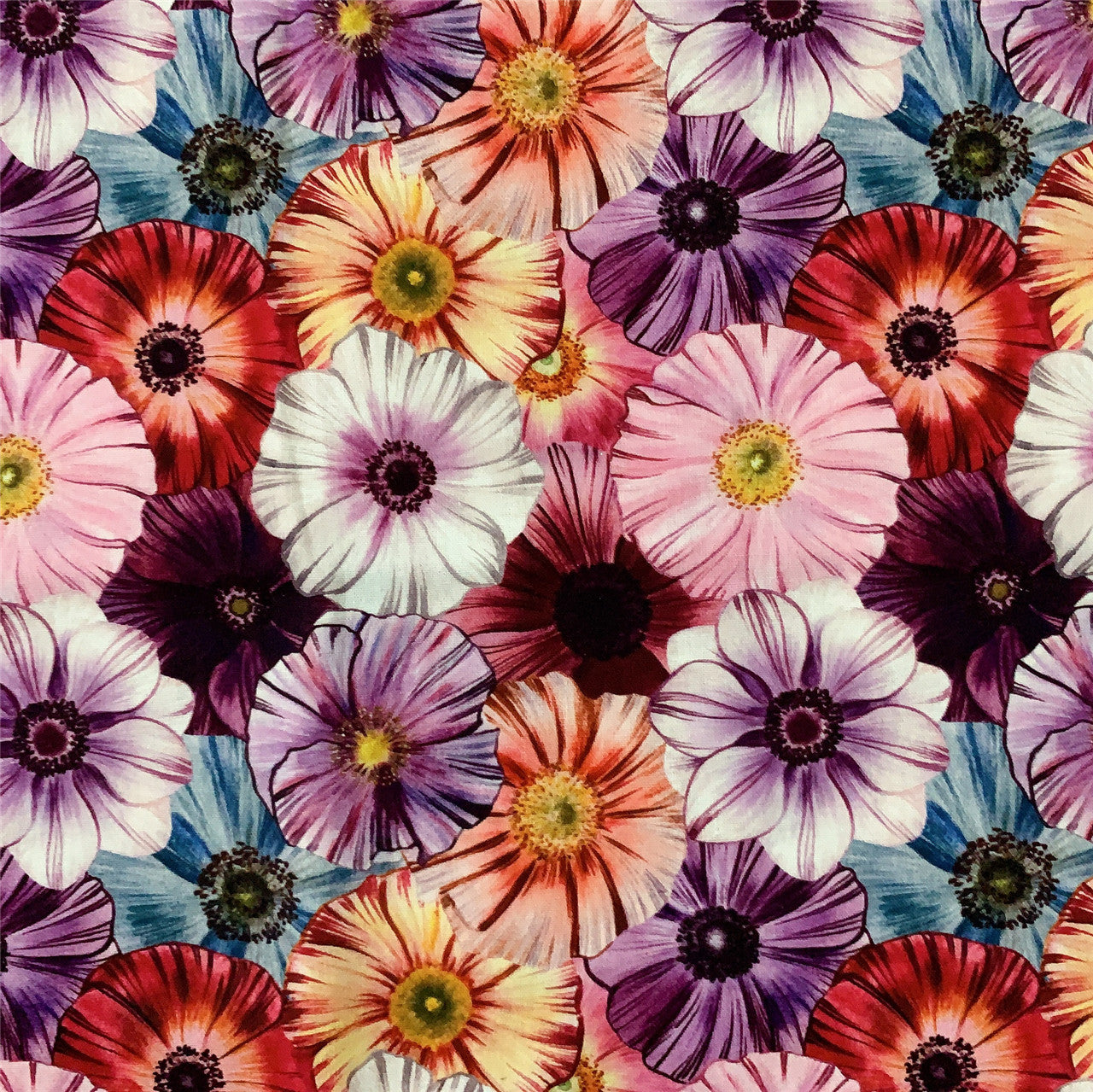 Beautiful Floral flower 100% Cotton Fabric Patchwork Sewing Material Diy