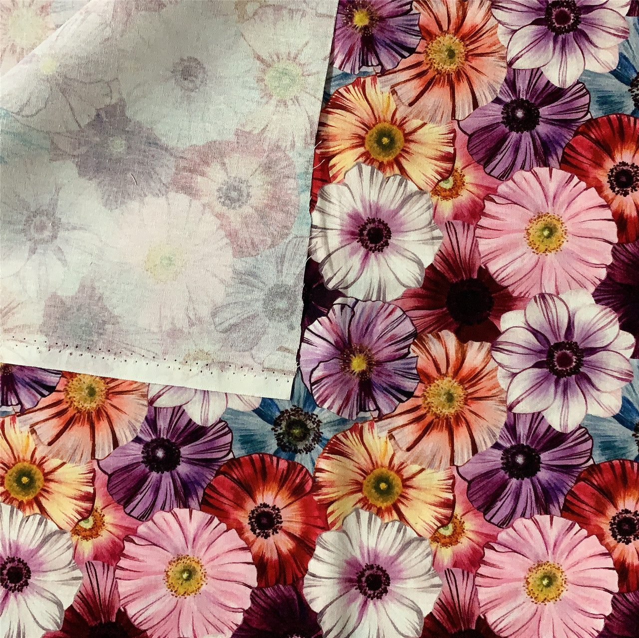 Beautiful Floral flower 100% Cotton Fabric Patchwork Sewing Material Diy