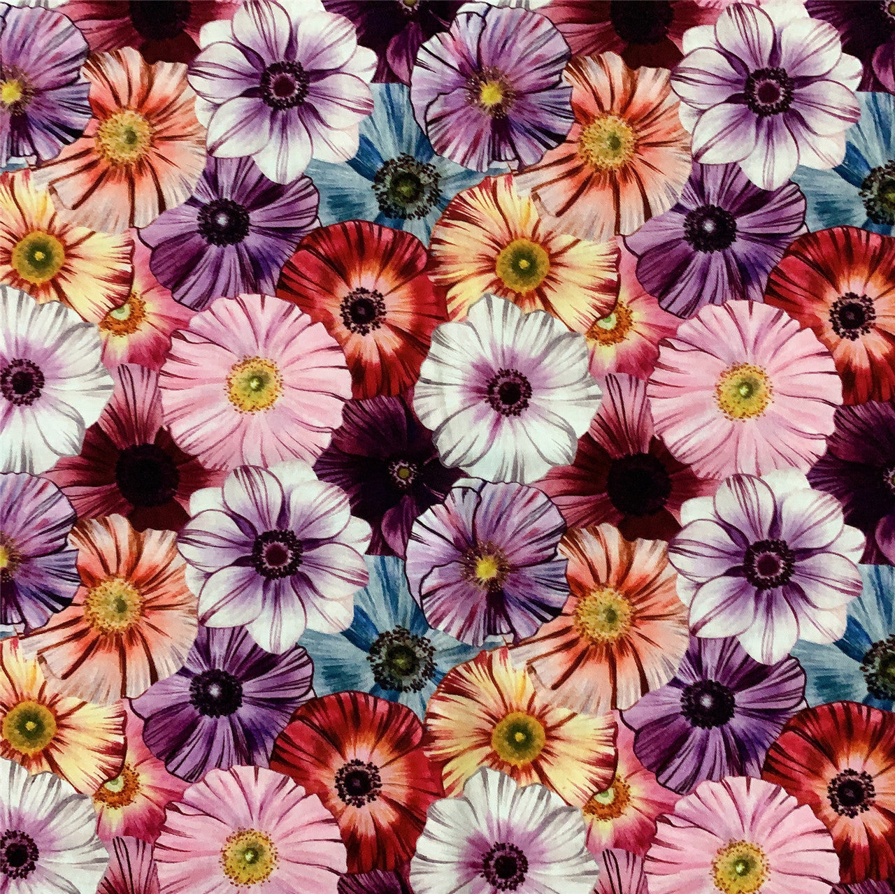 Beautiful Floral flower 100% Cotton Fabric Patchwork Sewing Material Diy