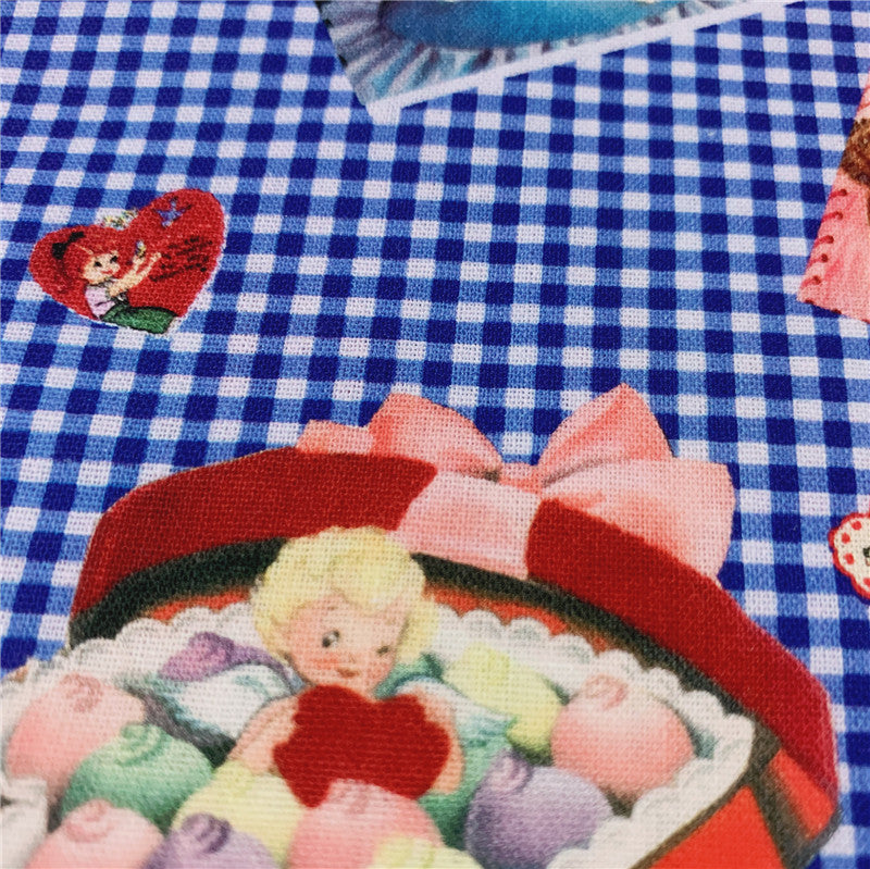 Vintage Lolita Cat doll candy box Cotton Fabric Plain cotton fabric Material Patchwork Cloth Tissue