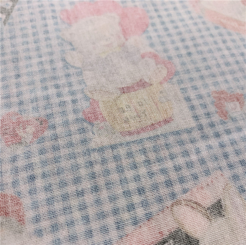 Vintage Lolita Cat doll candy box Cotton Fabric Plain cotton fabric Material Patchwork Cloth Tissue