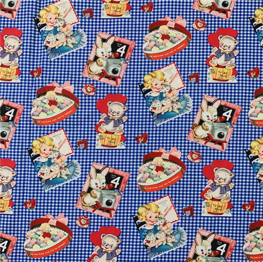 Vintage Lolita Cat doll candy box Cotton Fabric Plain cotton fabric Material Patchwork Cloth Tissue