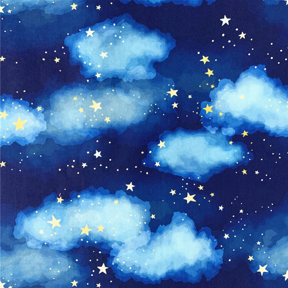 dream watercolor star Clouds Cotton Fabric Sewing Quilting Cloth star pattern Patchwork Needlework Handmade DIY Material