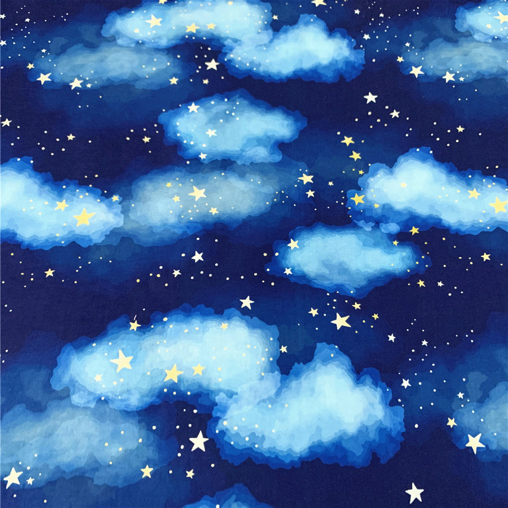 dream watercolor star Clouds Cotton Fabric Sewing Quilting Cloth star pattern Patchwork Needlework Handmade DIY Material