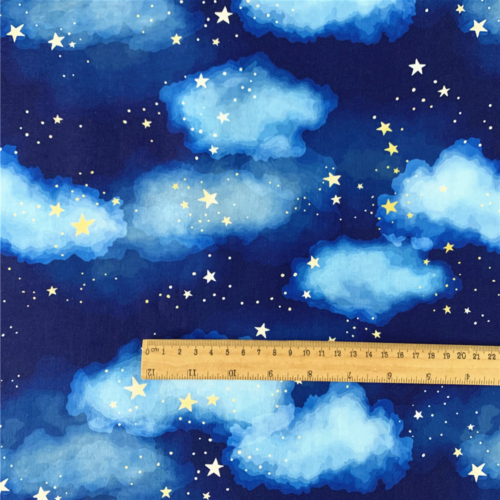 dream watercolor star Clouds Cotton Fabric Sewing Quilting Cloth star pattern Patchwork Needlework Handmade DIY Material