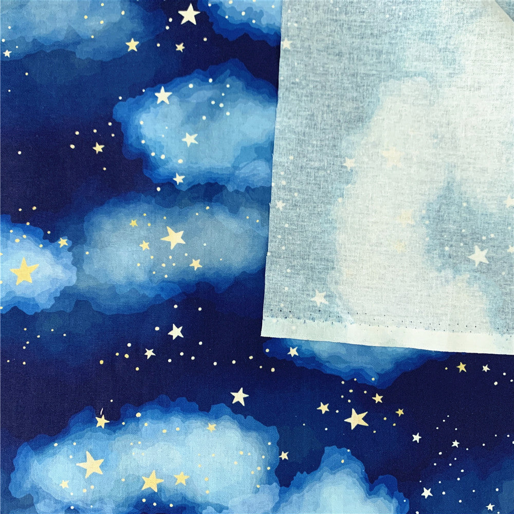 dream watercolor star Clouds Cotton Fabric Sewing Quilting Cloth star pattern Patchwork Needlework Handmade DIY Material