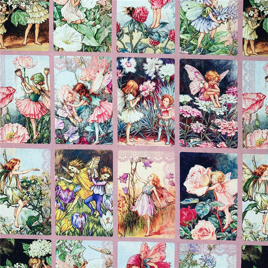 Romantic rose vintage flower fairy cotton fabric for Sewing Quilting Accessories DIY Patchwork Material