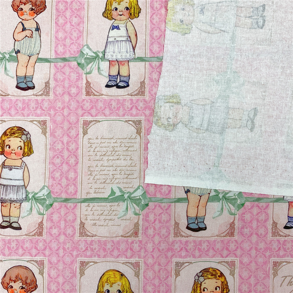 Vintage Doll Girl Fabric,Dolly dingle doll,Cotton Fabric,43Inch X 1/2Yard