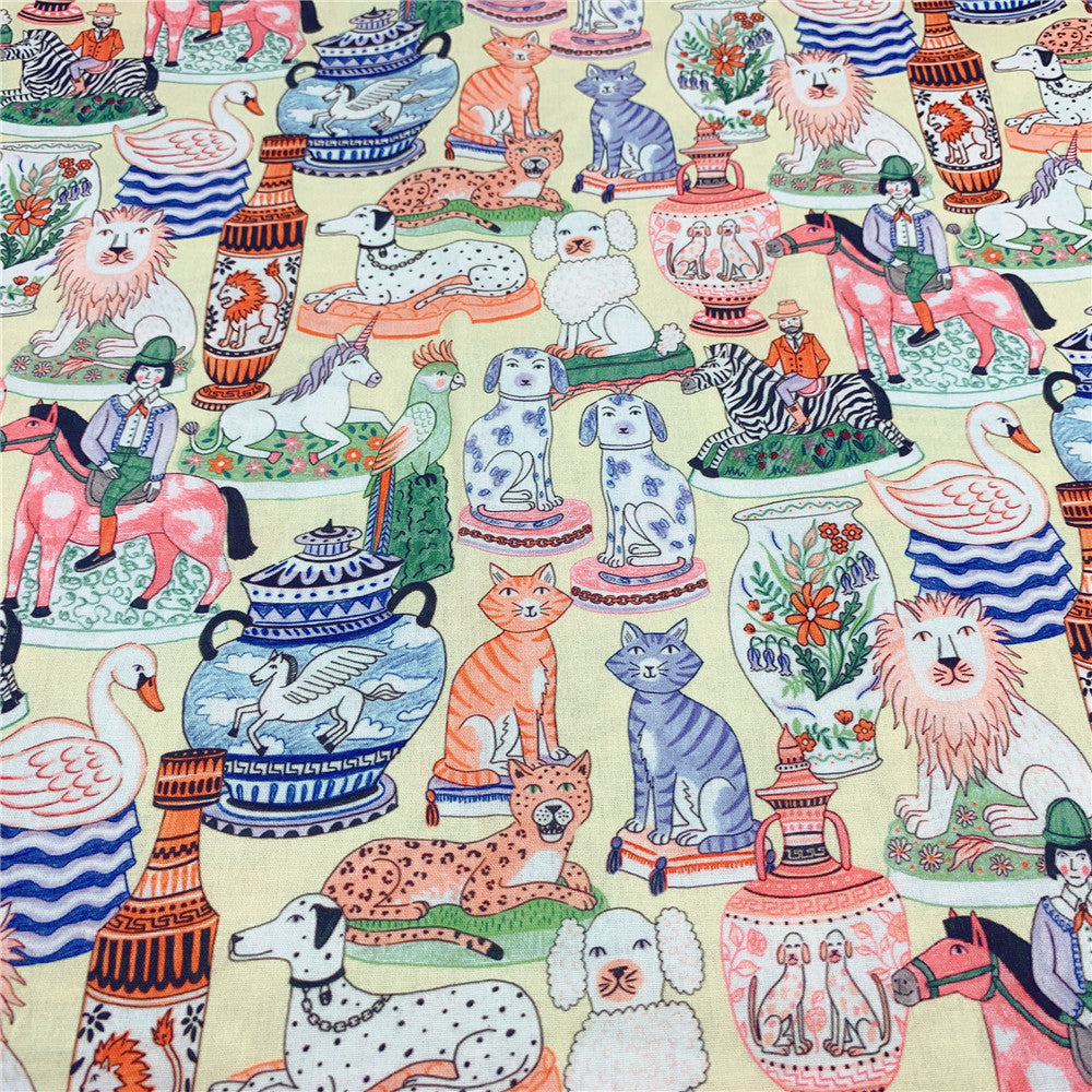 110cm Width Fashion animal cotton fabric Patchwork Sewing Quilting woman shirt clothes handmade patchwork