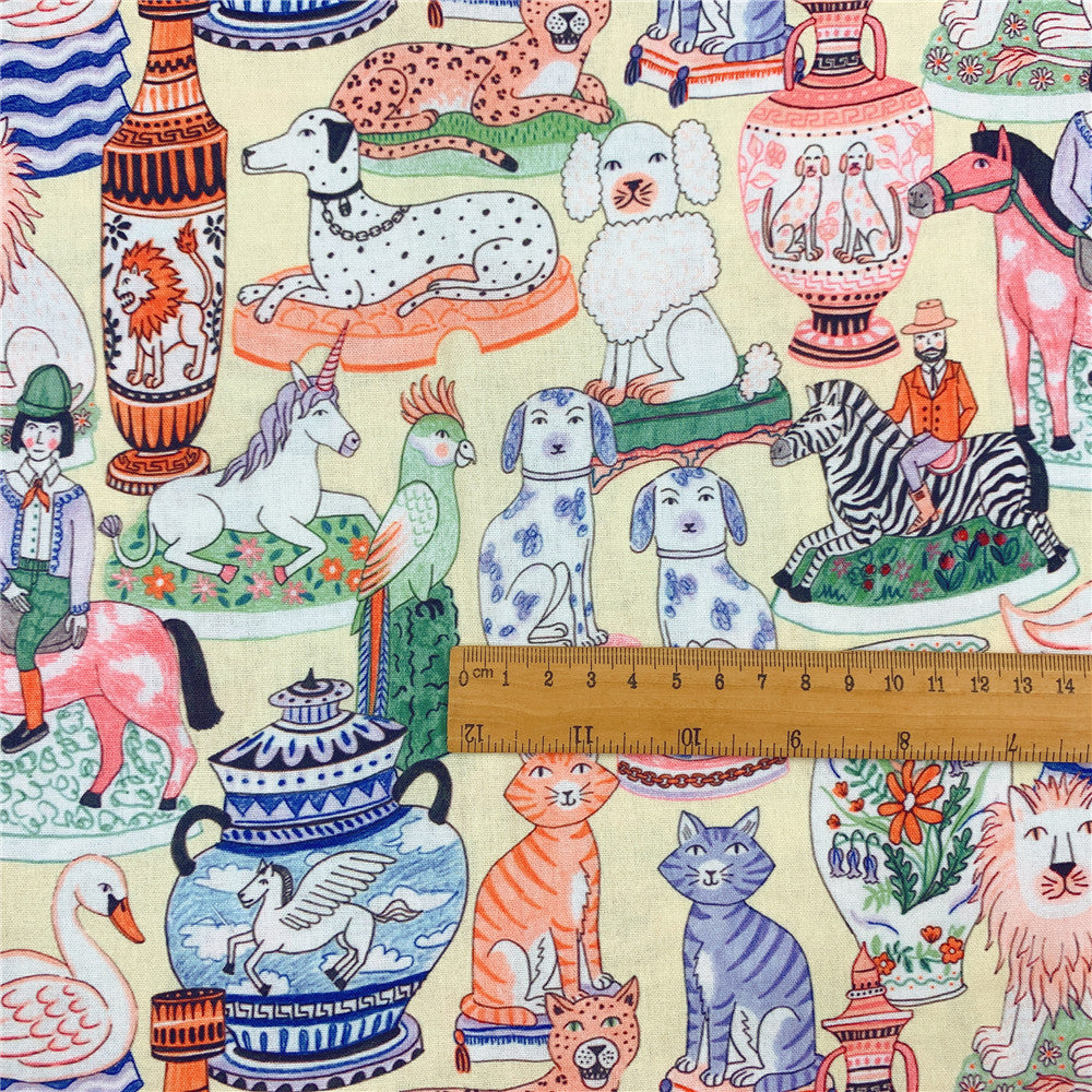 110cm Width Fashion animal cotton fabric Patchwork Sewing Quilting woman shirt clothes handmade patchwork