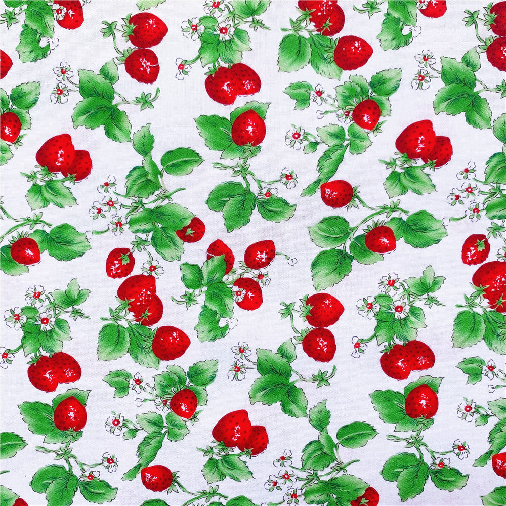 Simulated strawberry Cotton Fabric For Kids Baby Sewing DIY Handmade Designer Patchwork Meter