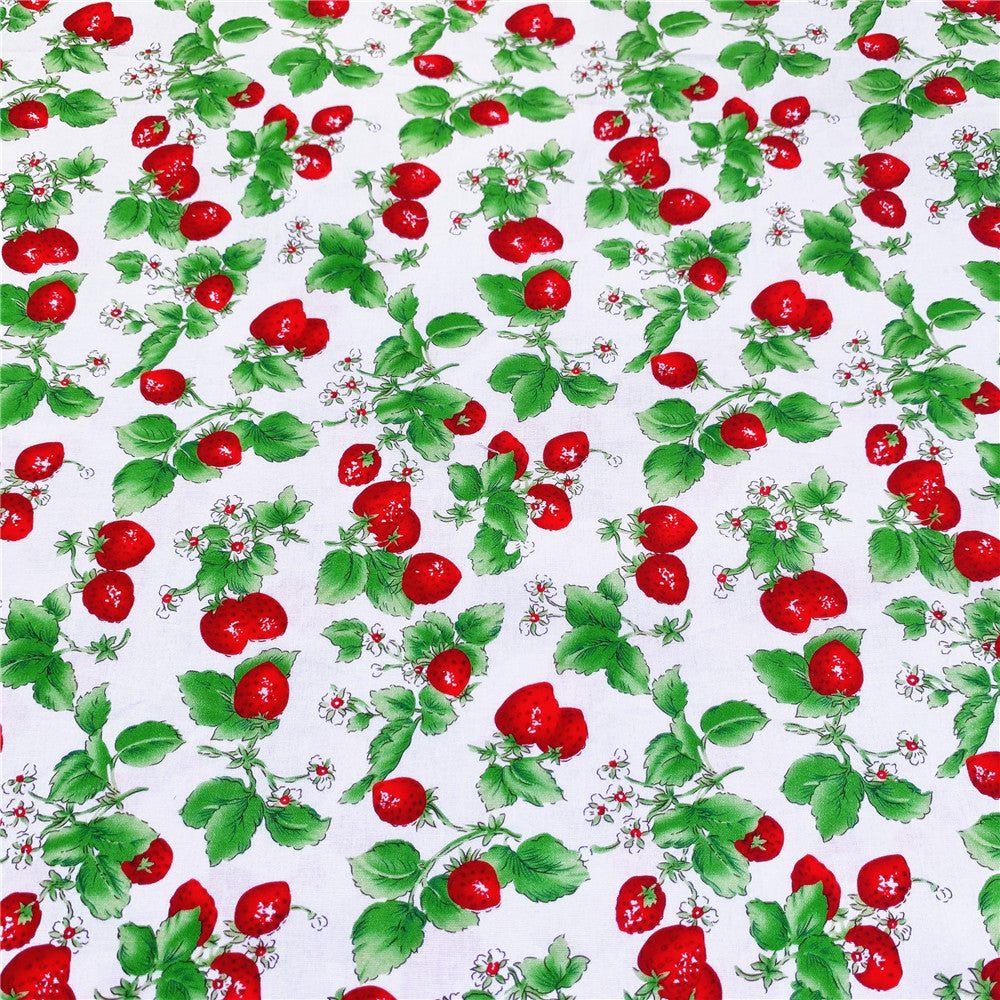 Simulated strawberry Cotton Fabric For Kids Baby Sewing DIY Handmade Designer Patchwork Meter