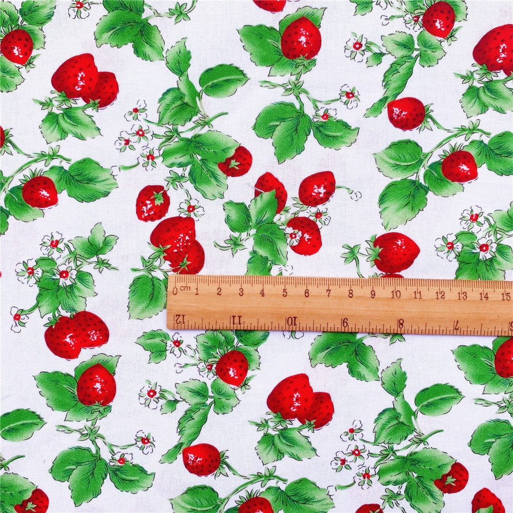 Simulated strawberry Cotton Fabric For Kids Baby Sewing DIY Handmade Designer Patchwork Meter