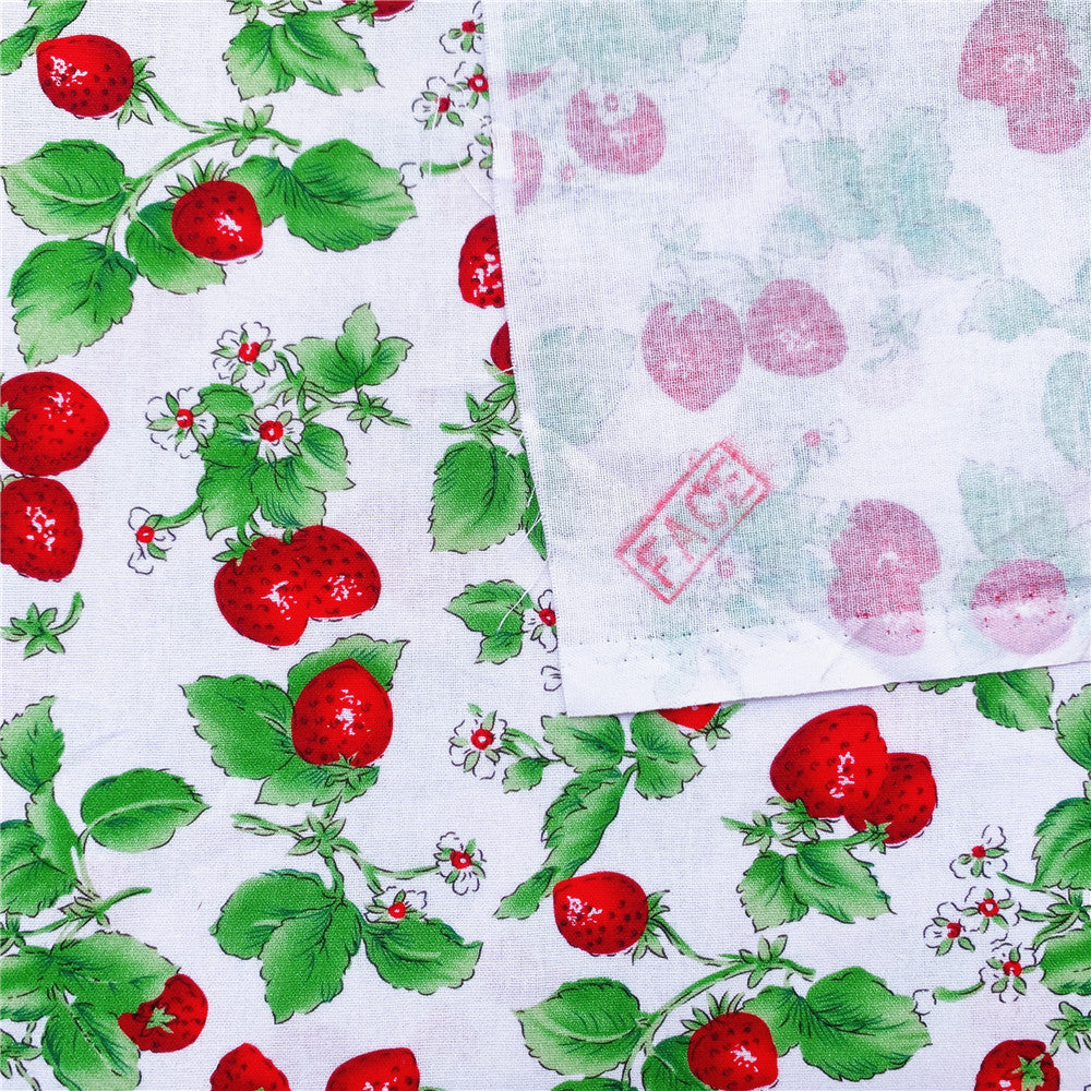 Simulated strawberry Cotton Fabric For Kids Baby Sewing DIY Handmade Designer Patchwork Meter