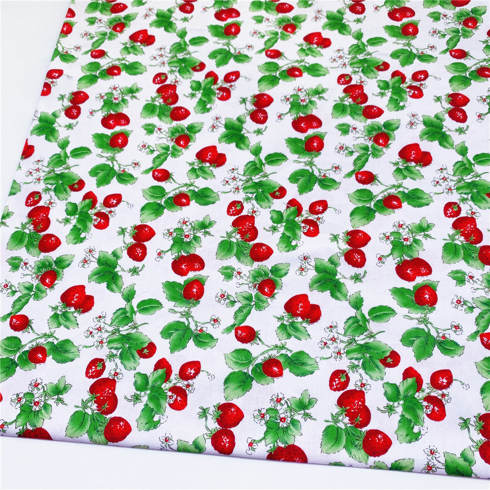 Simulated strawberry Cotton Fabric For Kids Baby Sewing DIY Handmade Designer Patchwork Meter