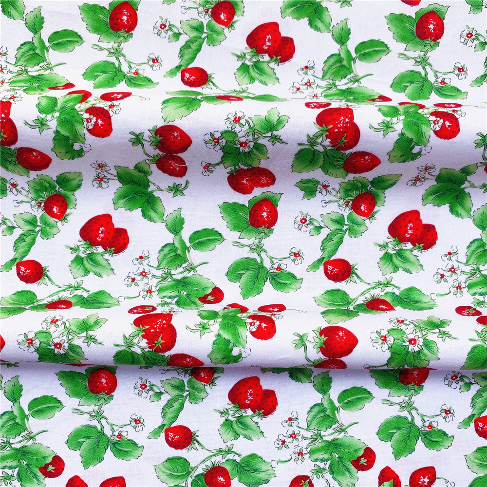 Simulated strawberry Cotton Fabric For Kids Baby Sewing DIY Handmade Designer Patchwork Meter