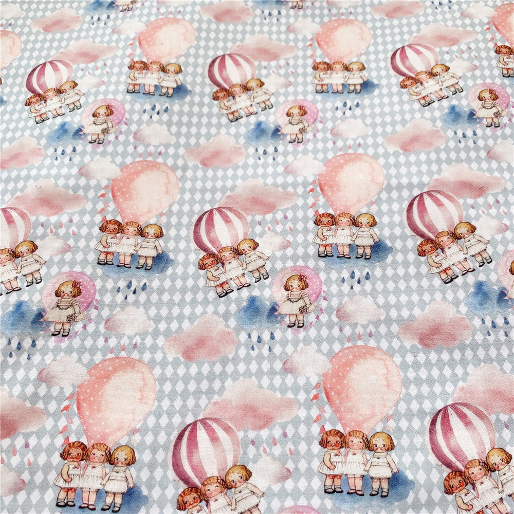 Hot air balloon tomato doll Printed 100% Cotton Fabric Patchwork Sewing Quilting Fabrics Needlework For Tissue DIY Cloth Sewing