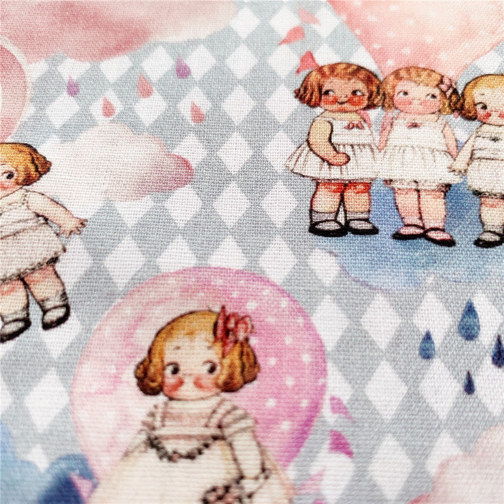 Hot air balloon tomato doll Printed 100% Cotton Fabric Patchwork Sewing Quilting Fabrics Needlework For Tissue DIY Cloth Sewing