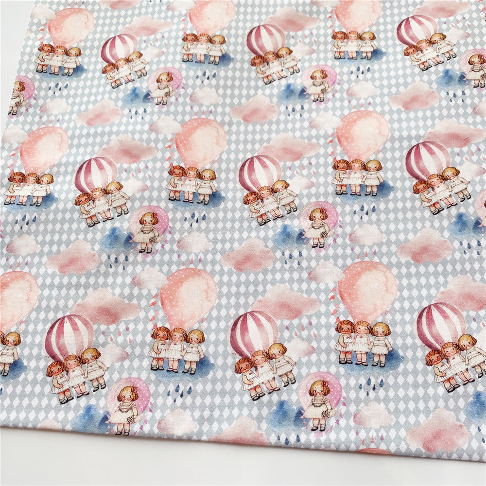 Hot air balloon tomato doll Printed 100% Cotton Fabric Patchwork Sewing Quilting Fabrics Needlework For Tissue DIY Cloth Sewing