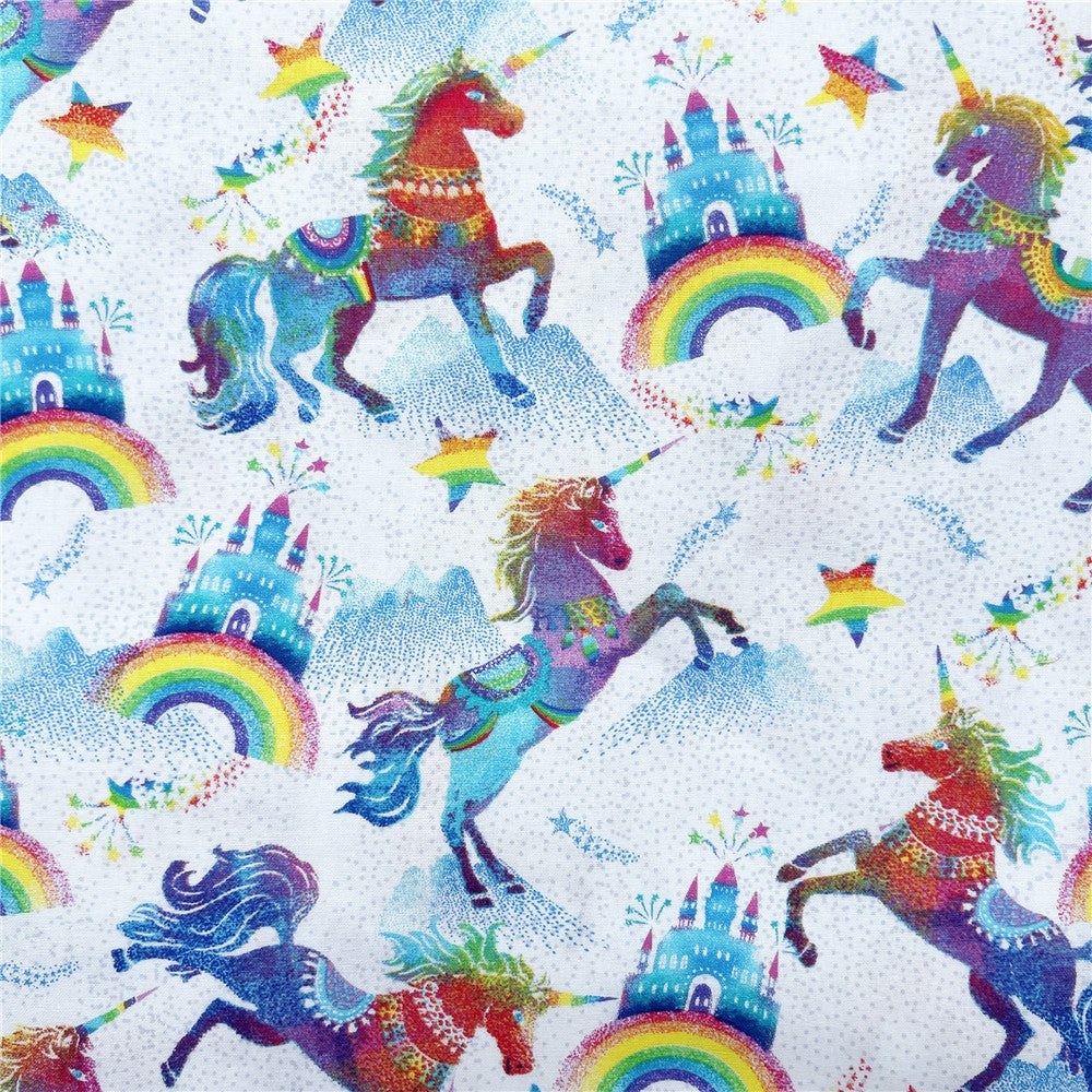 Rainbow 100% cotton fabric ,Patchwork Cloth,DIY Sewing Quilting Material