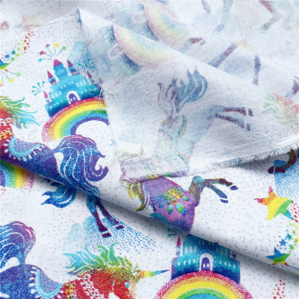 Rainbow 100% cotton fabric ,Patchwork Cloth,DIY Sewing Quilting Material