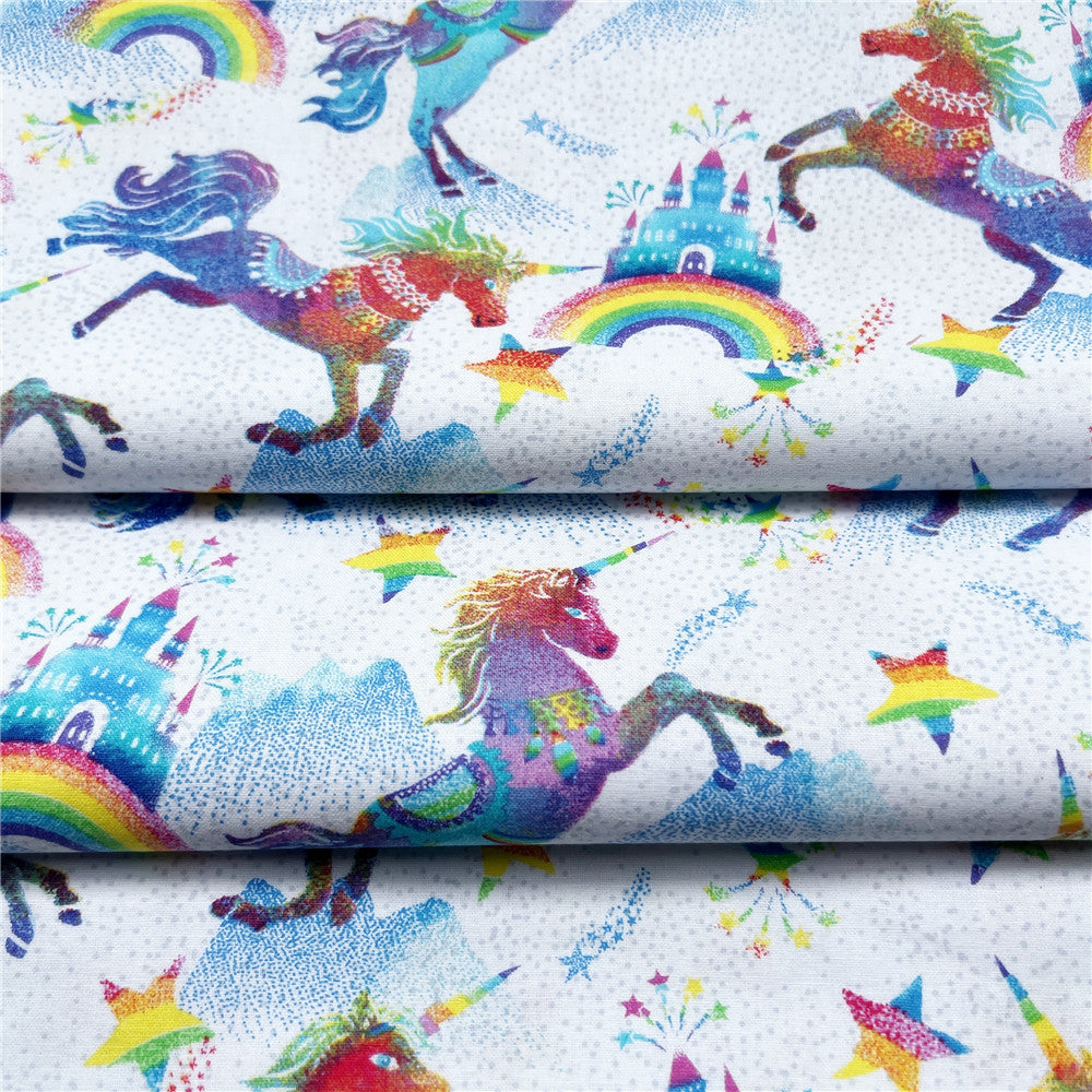 Rainbow 100% cotton fabric ,Patchwork Cloth,DIY Sewing Quilting Material