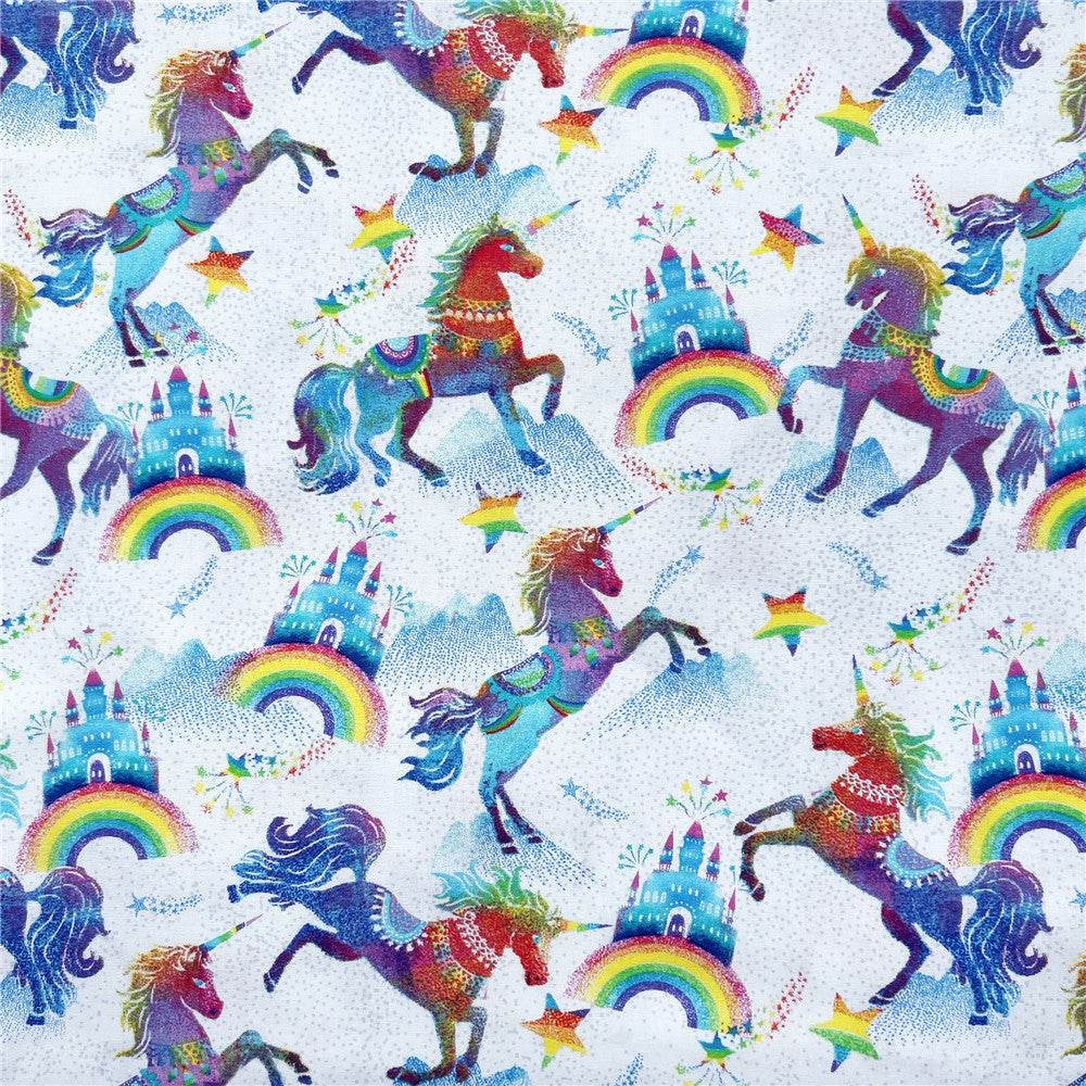 Rainbow 100% cotton fabric ,Patchwork Cloth,DIY Sewing Quilting Material