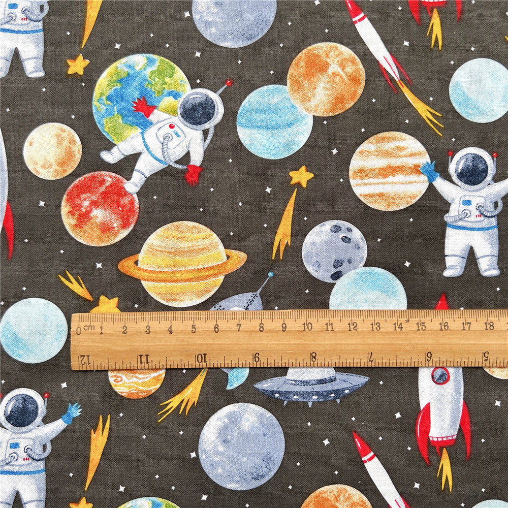 Star  earth astronaut 100% cotton fabric ,Patchwork Cloth,DIY Sewing Quilting Materiai