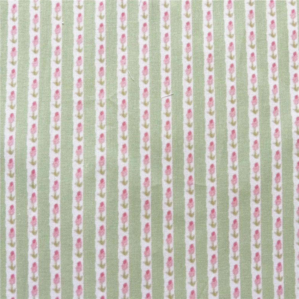 Width110cm cute mini tulip stripes cotton fabric Sewing Quilting Needlework Material DIY Handmade