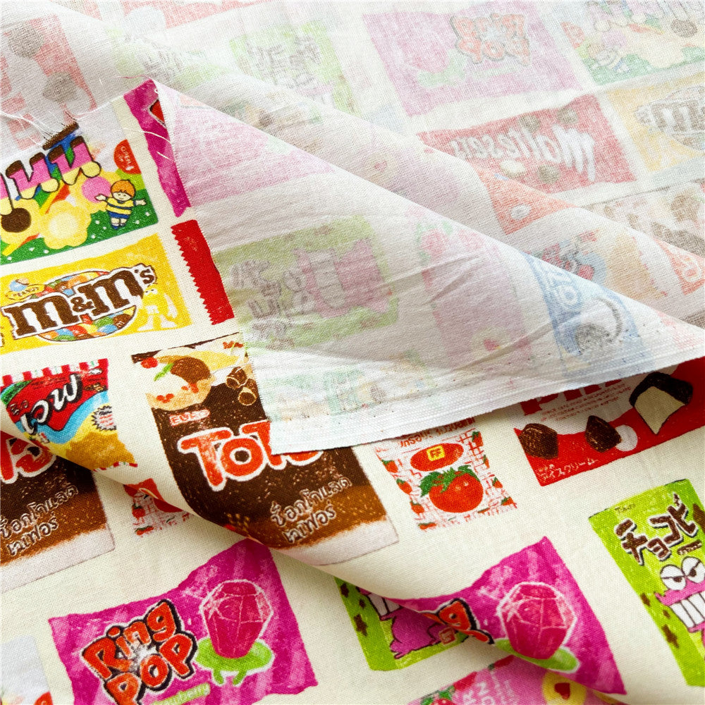 Japanese cute snack chocolate candy 100% cotton fabric Patchwork diy Sewing Quilting handmade decoration