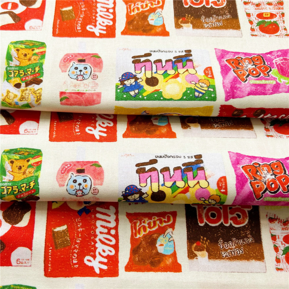 Japanese cute snack chocolate candy 100% cotton fabric Patchwork diy Sewing Quilting handmade decoration