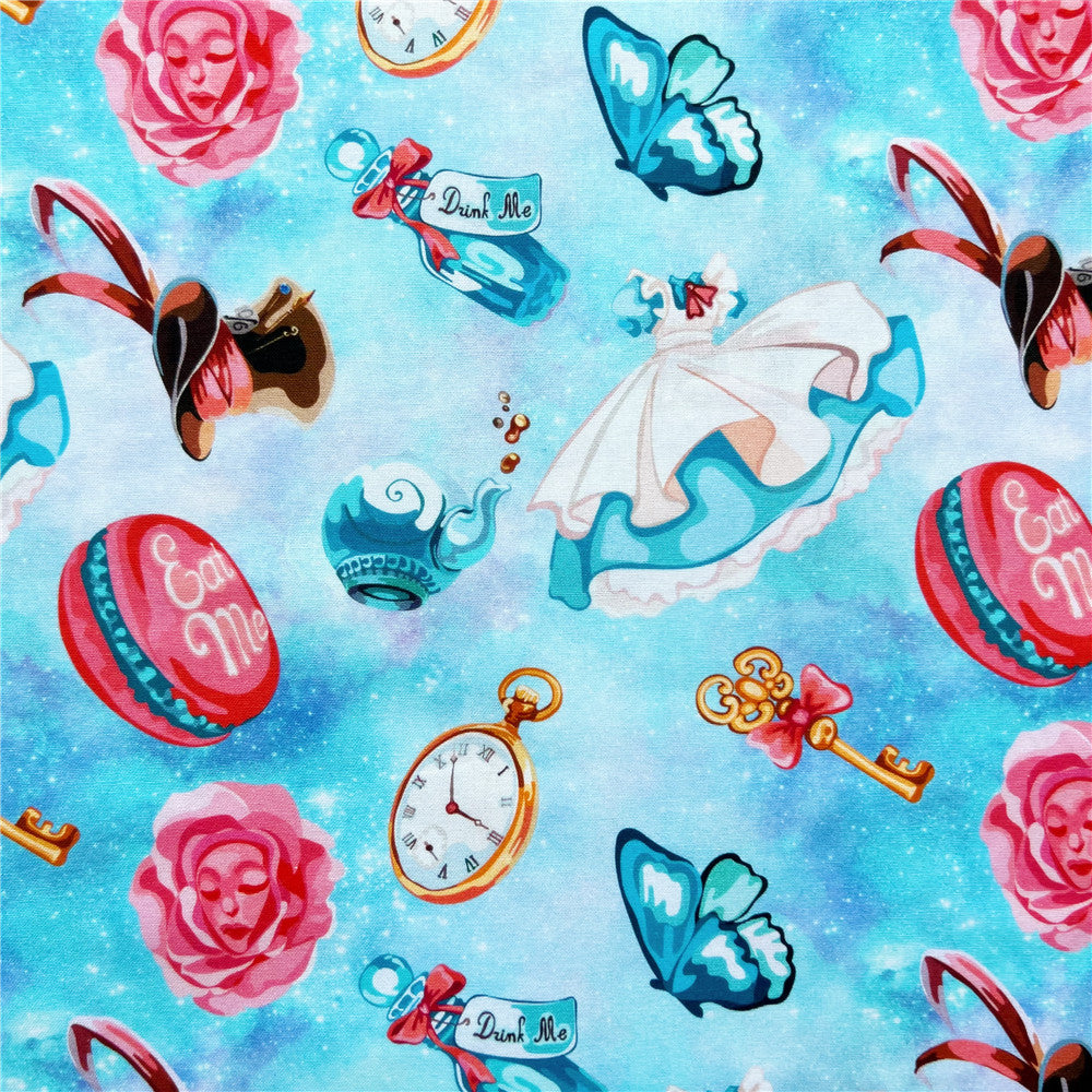 Blue magic poker Princess Cotton Fabric Sewing Quilting Patchwork Needlework Handmade DIY Skirt clothing Pillowcase Material