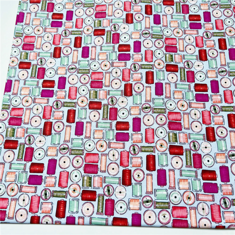 Tailor cute pink coil Cotton Fabric Sewing Quilting Patchwork Needlework Handmade DIY Skirt  tablecloth Pillowcase Material