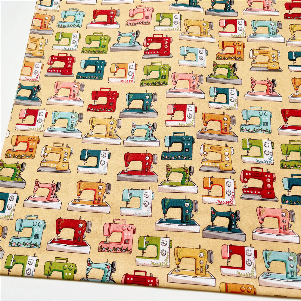 Yellow cute tailor cotton fabric for Sewing Quilting Accessories DIY Tablecloth decoration Pillowcase Material