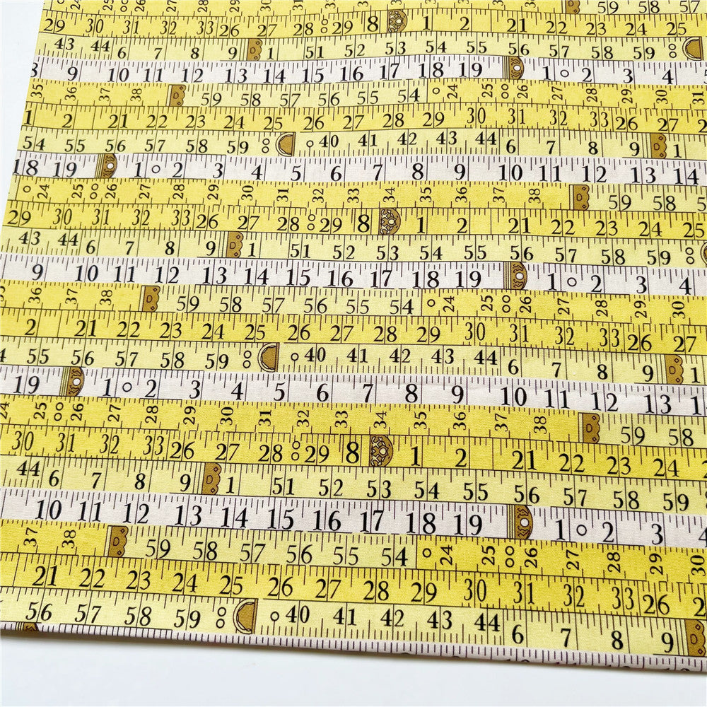 Yellow sewing ruler cotton plain cloth diy book clothes handmade bag tablecloth decoration