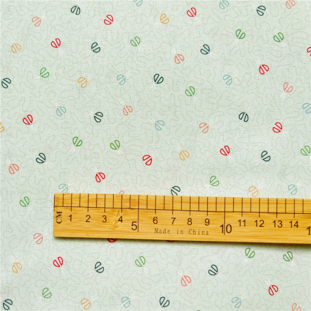 Green sewing ruler cotton fabric for Sewing Quilting Accessories DIY Tablecloth decoration Pillowcase Material