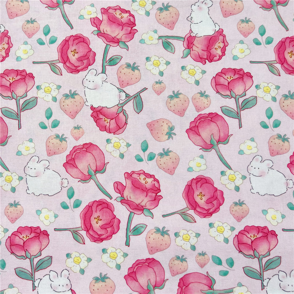 Lovely rabbit animal Series 100% Cotton Fabric Patchwork Sewing Quilting Fabrics Needlework For Tissue DIY Cloth Sewing Dress