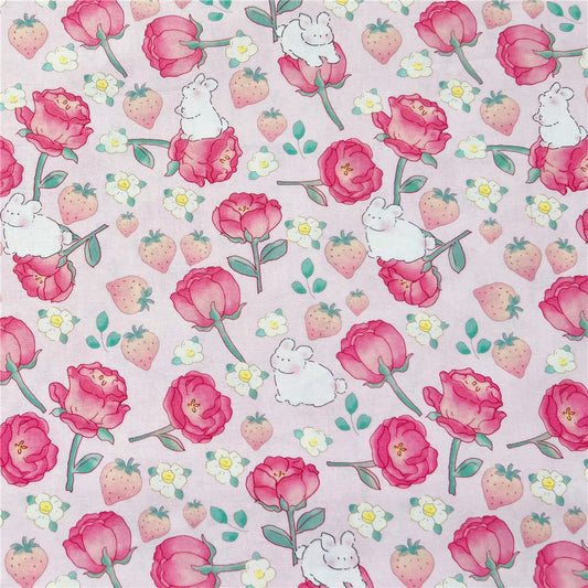 Lovely rabbit animal Series 100% Cotton Fabric Patchwork Sewing Quilting Fabrics Needlework For Tissue DIY Cloth Sewing Dress