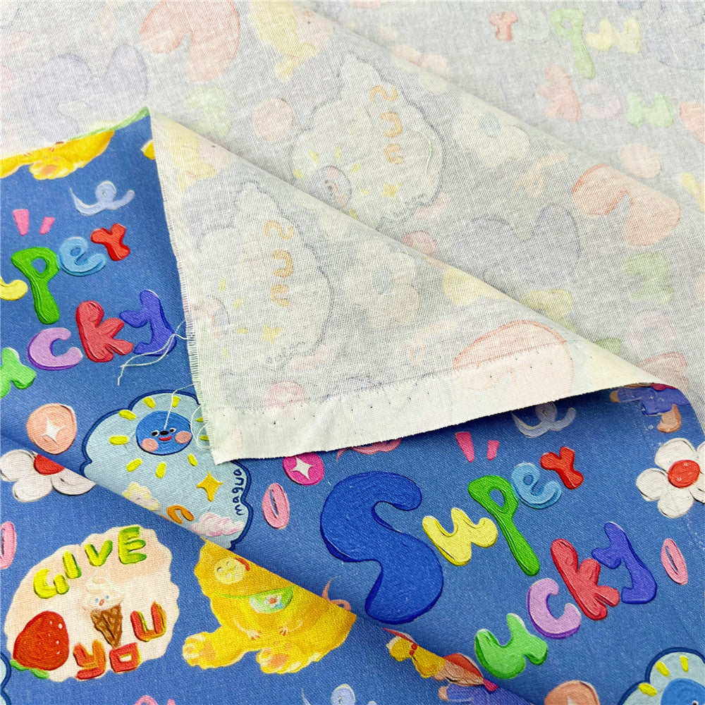 Lucky Cute Graffiti Girl Plain cotton fabric for Sewing Quilting Accessories DIY Cotton Fabric Cloth Sewing Quilting Fabrics